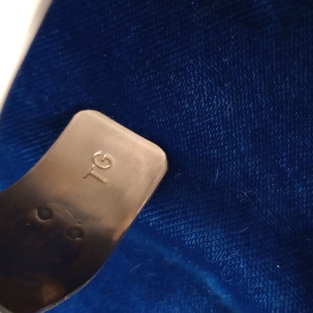 Brass Leaf Patterned Stamped Native American Cuff… - image 3